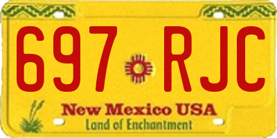 NM license plate 697RJC