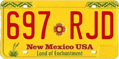 NM license plate 697RJD