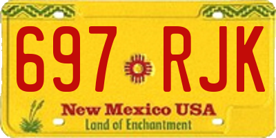 NM license plate 697RJK