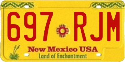 NM license plate 697RJM