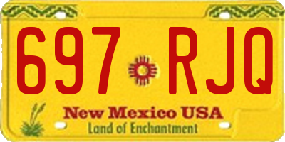 NM license plate 697RJQ