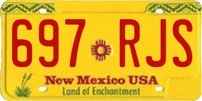 NM license plate 697RJS