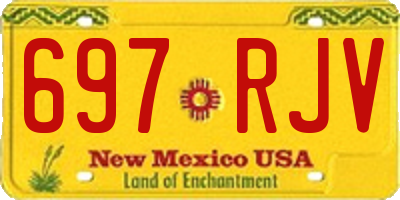 NM license plate 697RJV
