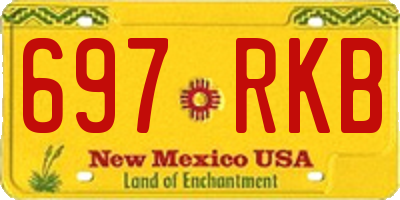 NM license plate 697RKB