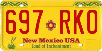 NM license plate 697RKO