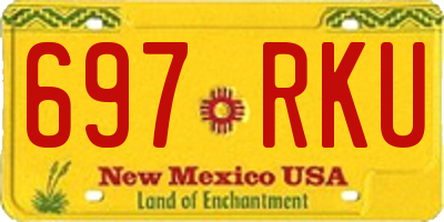 NM license plate 697RKU
