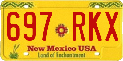 NM license plate 697RKX