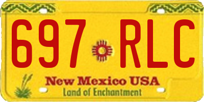 NM license plate 697RLC