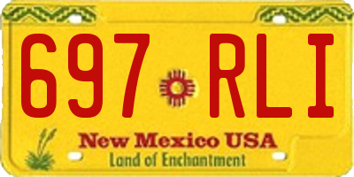 NM license plate 697RLI