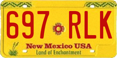 NM license plate 697RLK