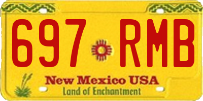 NM license plate 697RMB