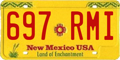 NM license plate 697RMI