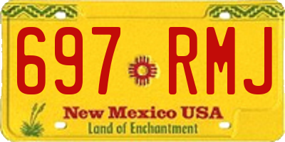 NM license plate 697RMJ