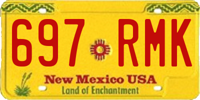NM license plate 697RMK