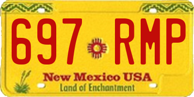 NM license plate 697RMP