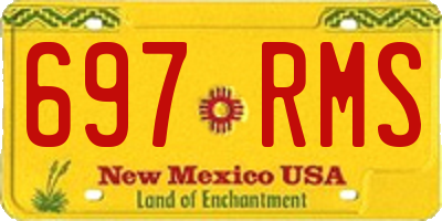 NM license plate 697RMS