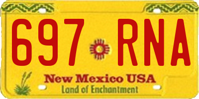 NM license plate 697RNA