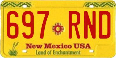 NM license plate 697RND