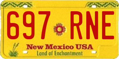 NM license plate 697RNE