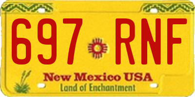 NM license plate 697RNF