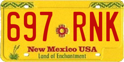 NM license plate 697RNK