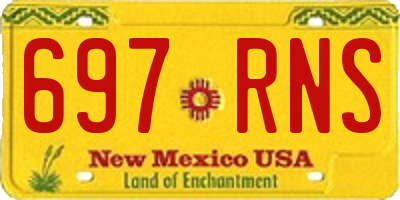 NM license plate 697RNS