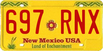 NM license plate 697RNX