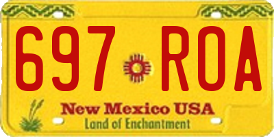 NM license plate 697ROA