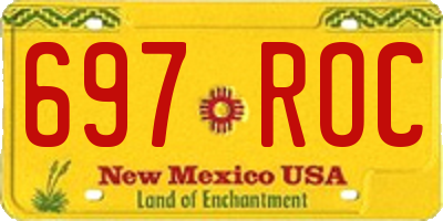 NM license plate 697ROC