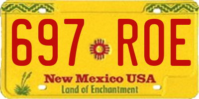 NM license plate 697ROE