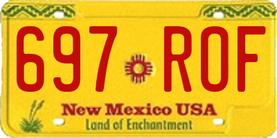 NM license plate 697ROF