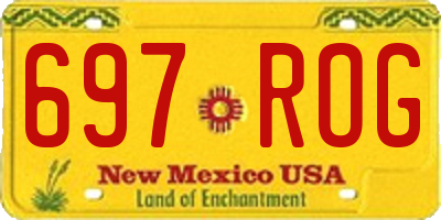 NM license plate 697ROG
