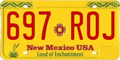 NM license plate 697ROJ