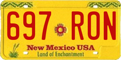 NM license plate 697RON