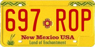 NM license plate 697ROP