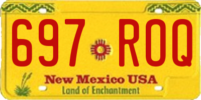 NM license plate 697ROQ