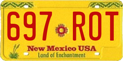NM license plate 697ROT