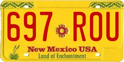NM license plate 697ROU