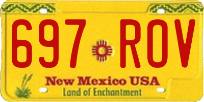 NM license plate 697ROV