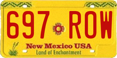 NM license plate 697ROW