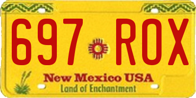 NM license plate 697ROX