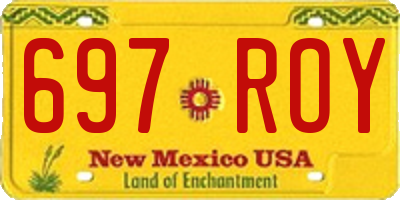 NM license plate 697ROY