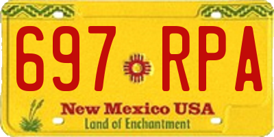 NM license plate 697RPA