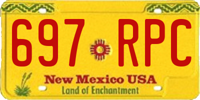 NM license plate 697RPC