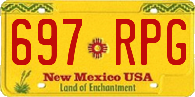 NM license plate 697RPG