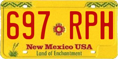 NM license plate 697RPH