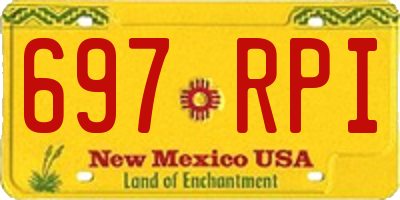 NM license plate 697RPI