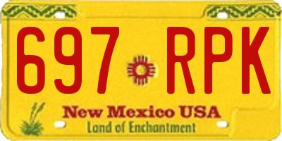 NM license plate 697RPK