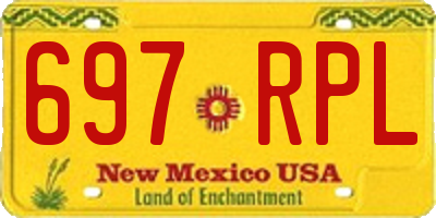 NM license plate 697RPL