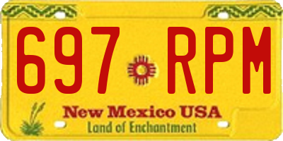 NM license plate 697RPM